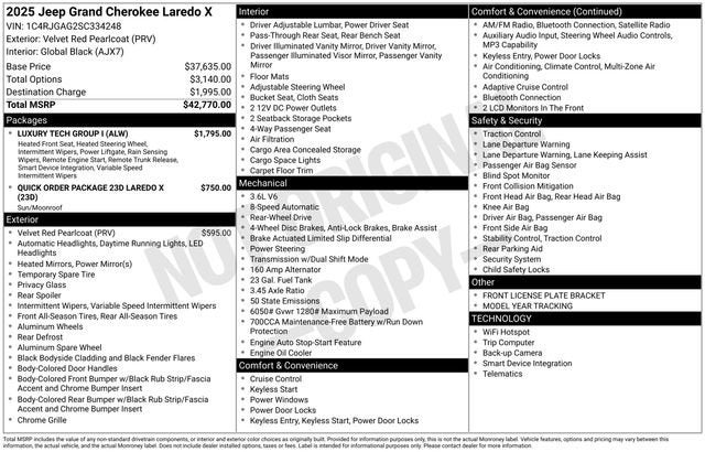 2025 Jeep Grand Cherokee Laredo X 4x2