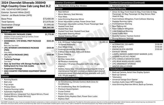 2024 Chevrolet Silverado 3500 HD High Country DRW