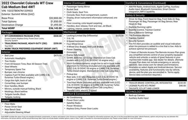 2022 Chevrolet Colorado WT