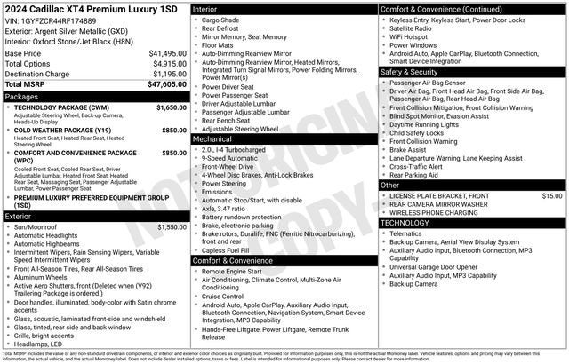 2024 Cadillac XT4 Premium Luxury