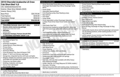 2010 Chevrolet Avalanche LS