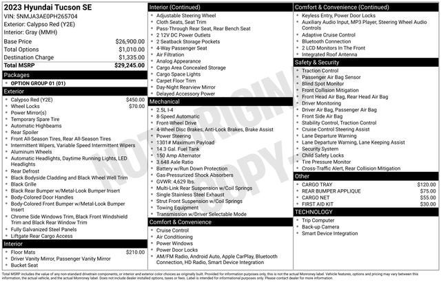 2023 Hyundai TUCSON SE