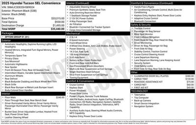 2025 Hyundai TUCSON SEL Convenience