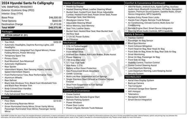2024 Hyundai SANTA FE Calligraphy