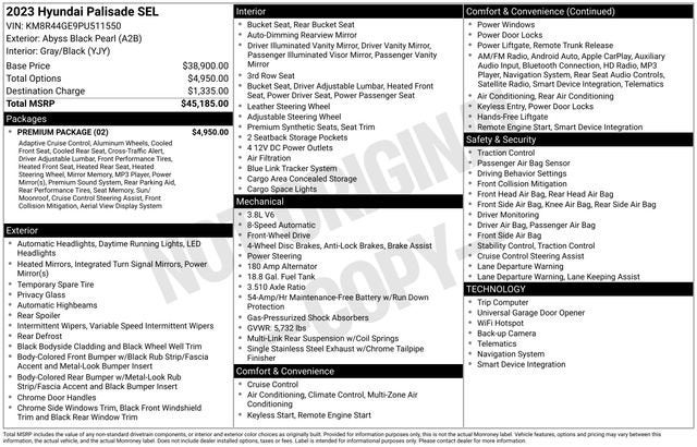 2023 Hyundai PALISADE SEL