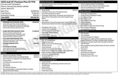 2020 Audi Q7 Premium Plus 55 TFSI quattro Tiptronic