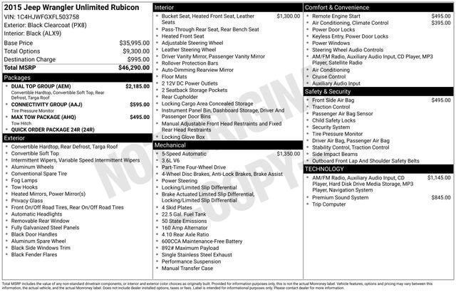 2015 Jeep Wrangler Unlimited Rubicon