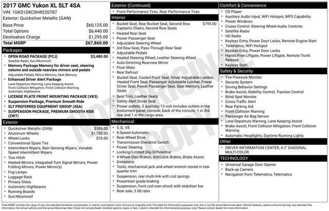 2017 GMC Yukon XL SLT