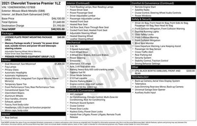 2021 Chevrolet Traverse Premier