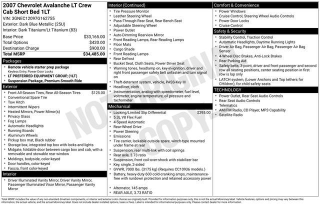 2007 Chevrolet Avalanche LT w/1LT