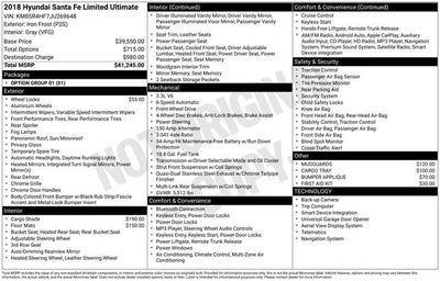 2018 Hyundai SANTA FE Limited Ultimate