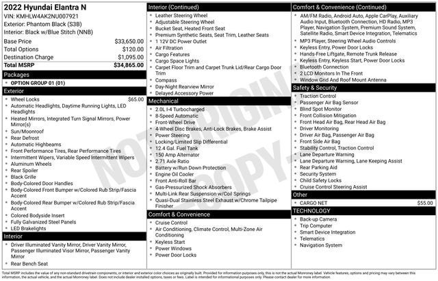 2022 Hyundai ELANTRA N 4DR DCT