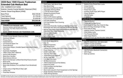 2020 RAM 1500 Classic Tradesman