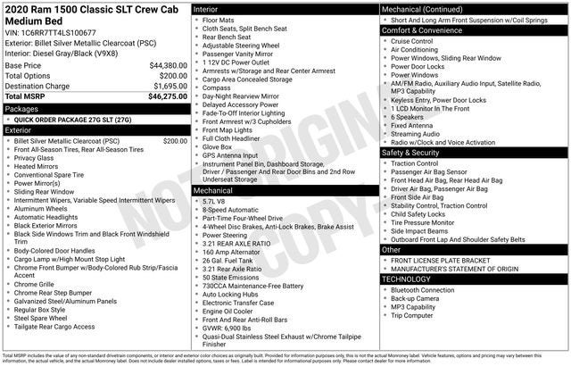 2020 RAM 1500 Classic SLT