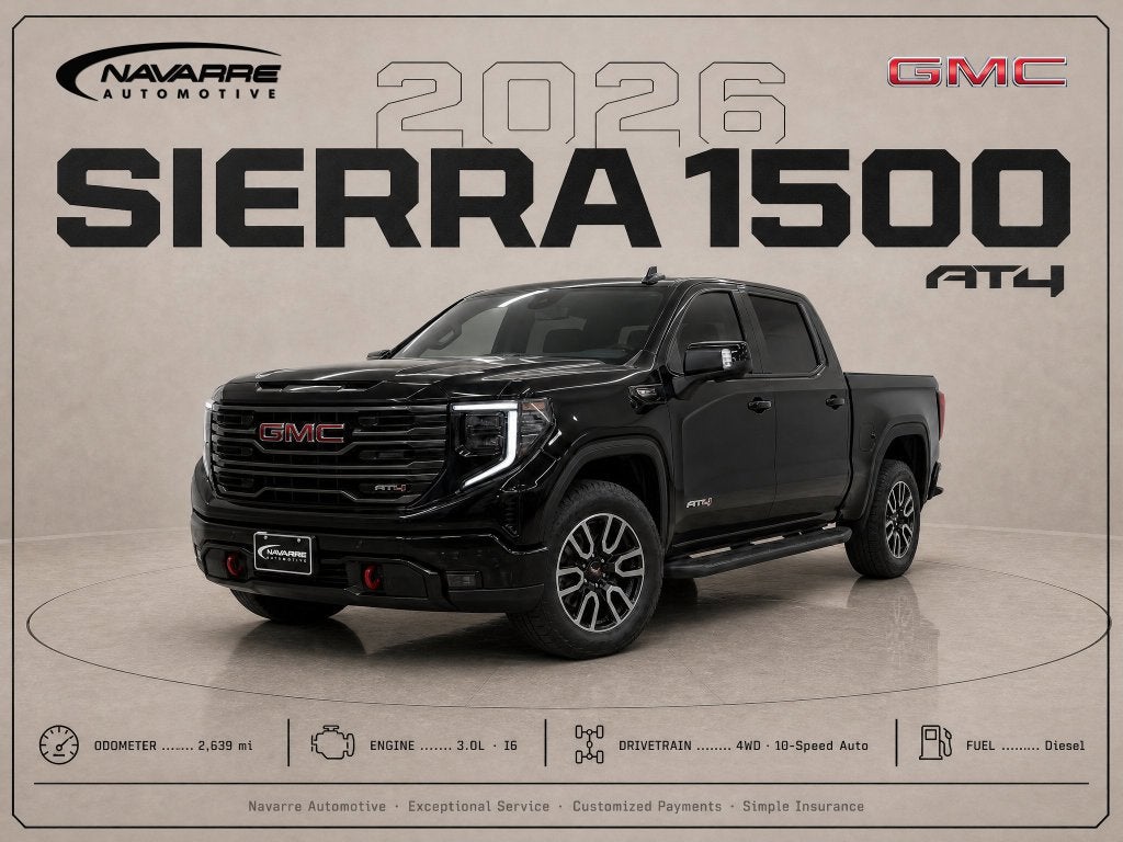 2026 GMC Sierra 1500 Crew Cab, Short Bed, AT4, 4WD