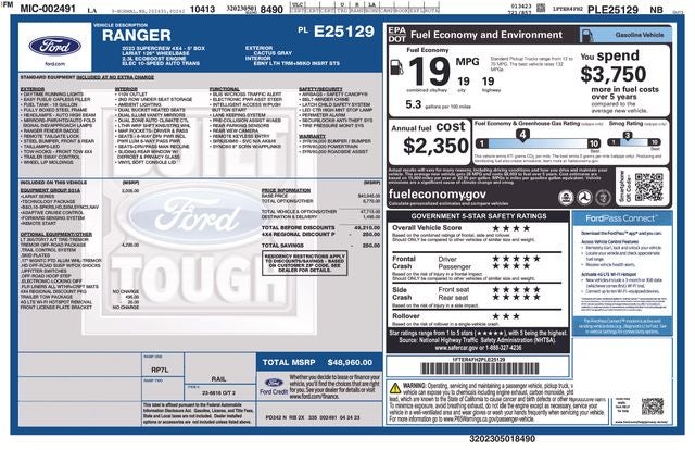 2023 Ford Ranger Lariat