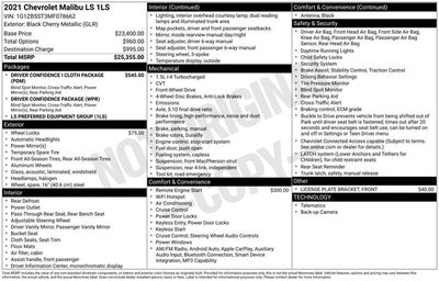 2021 Chevrolet Malibu LS 1LS