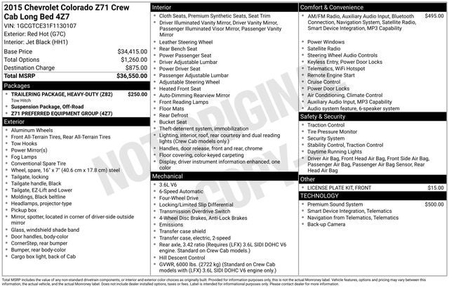 2015 Chevrolet Colorado Z71