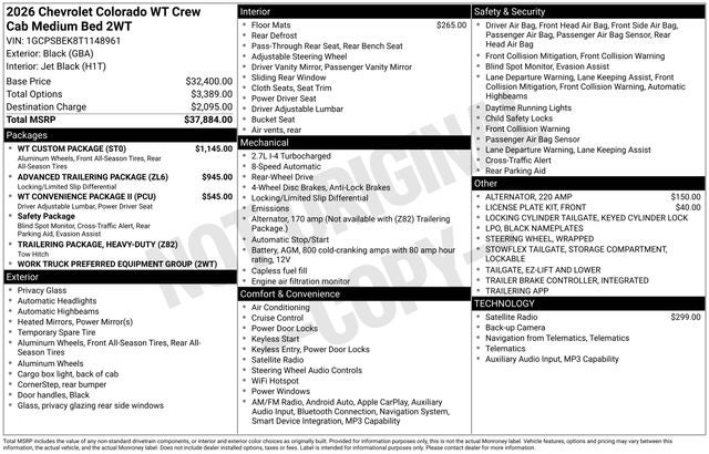 2026 Chevrolet Colorado Work Truck