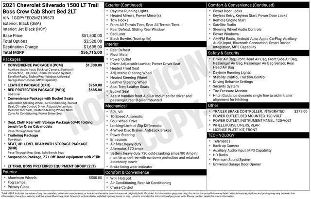 2021 Chevrolet Silverado 1500 LT Trail Boss