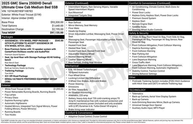 2025 GMC Sierra 2500HD Denali Ultimate