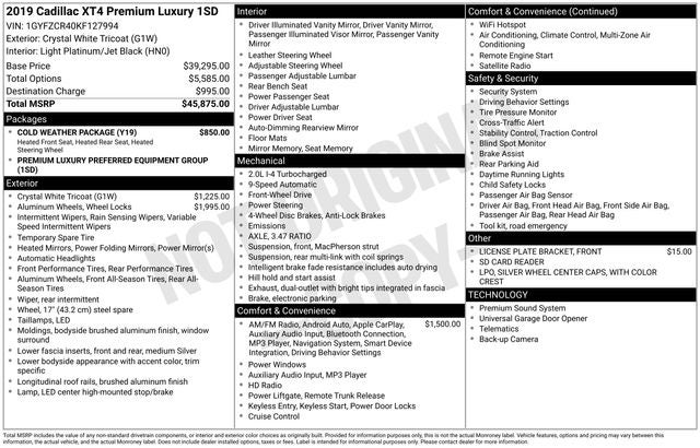 2019 Cadillac XT4 Premium Luxury