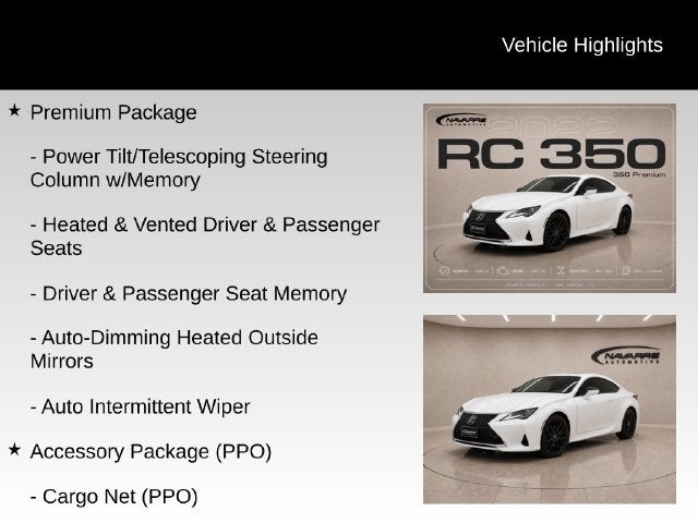 2022 Lexus RC 350