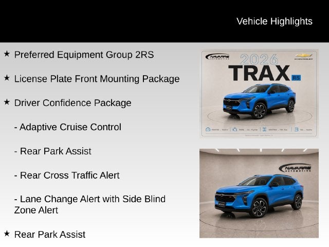 2026 Chevrolet Trax 2RS