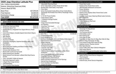 2020 Jeep Cherokee Latitude Plus