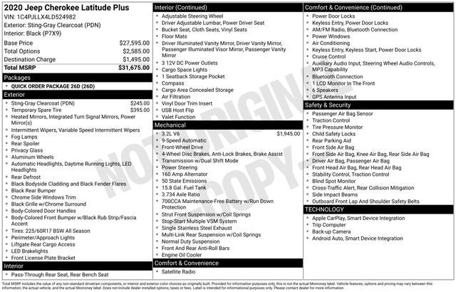 2020 Jeep Cherokee Latitude Plus