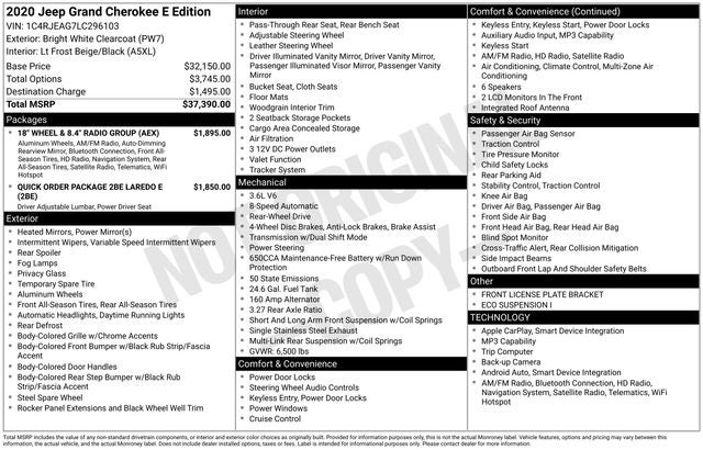 2020 Jeep Grand Cherokee Laredo E