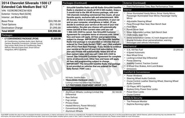 2014 Chevrolet Silverado 1500 LT LT1