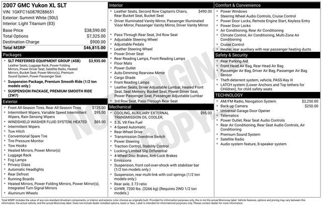 2007 GMC Yukon XL SLT 1500