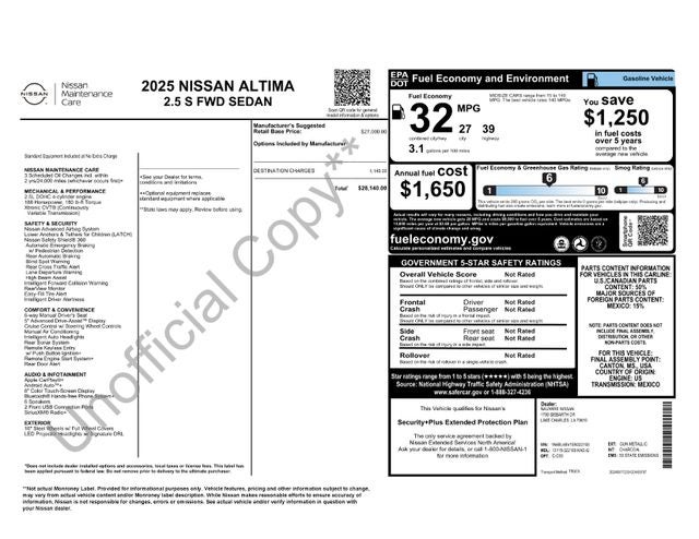 2025 Nissan Altima 2.5 S