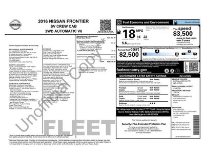 2016 Nissan Frontier SV