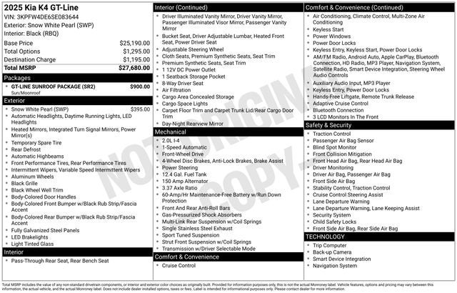 2025 Kia K4 GT-Line