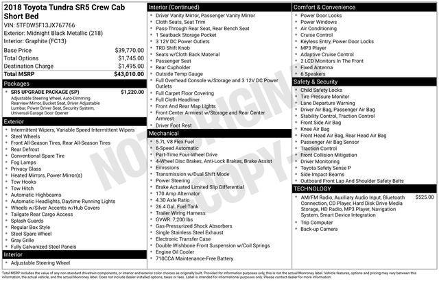 2018 Toyota Tundra SR5