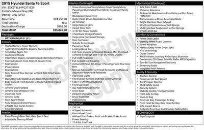 2015 Hyundai SANTA FE SPORT Base