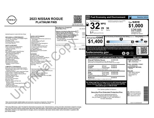 2023 Nissan Rogue Platinum