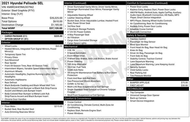 2021 Hyundai PALISADE SEL