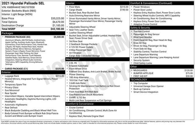 2021 Hyundai PALISADE SEL