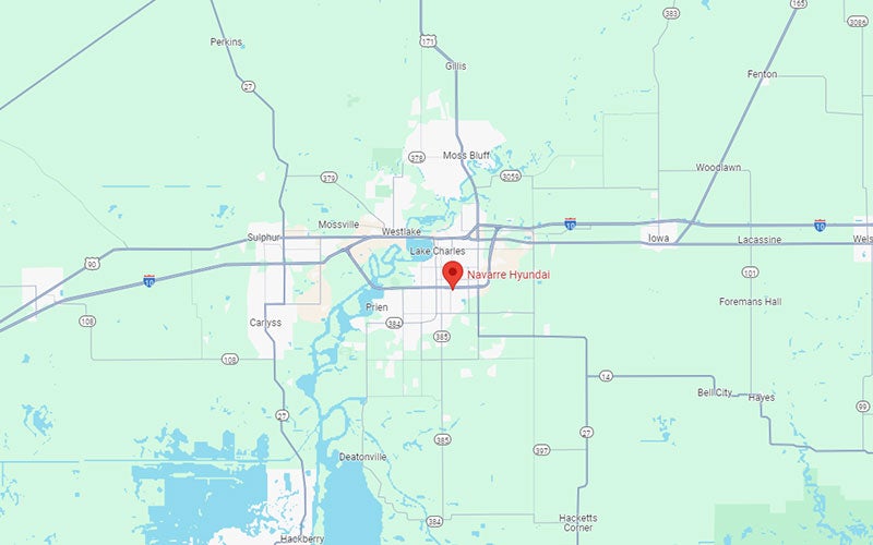 Navarre Hyundai of Lake Charles in Lake Charles LA map